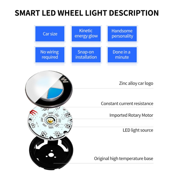 🔥Magnetic Suspension LED Floating Wheel Cap 2024 Version 4PC